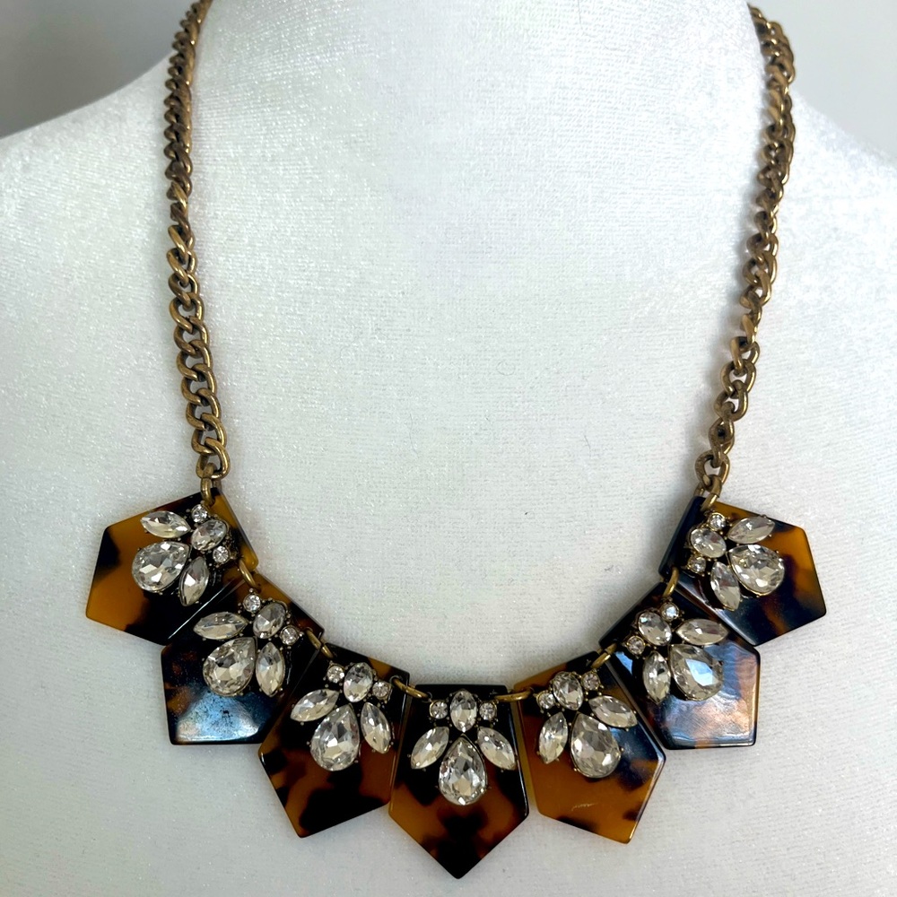 JCrew statement necklace, tortoise